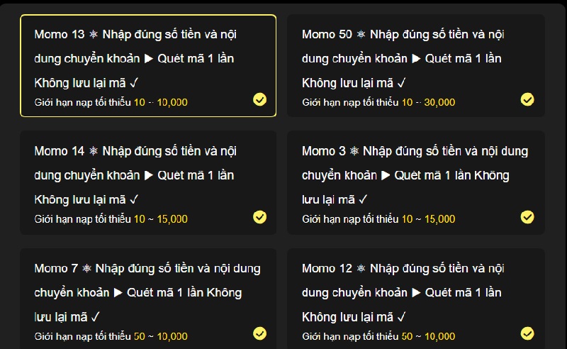 Bạn nên ưu tiên nạp tiền bằng hình thức ví điện tử