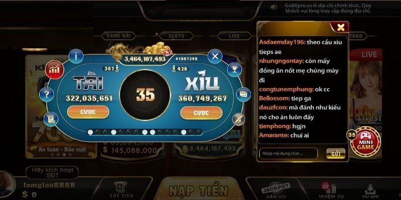 Các cửa cược đa dạng giúp người chơi an tâm khám phá game