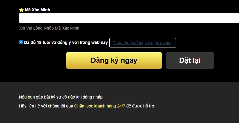 Khi tạo tài khoản thành viên cần đáp ứng các tiêu chí nhà cái đặt ra