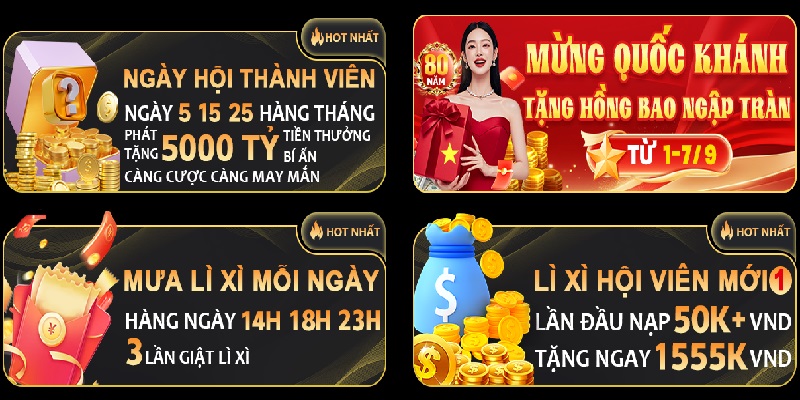 Thông tin khuyến mãi tại nhà cái Win55 1 Nhà cái tung ra đa dạng chương trình khuyến mãi hấp dẫn